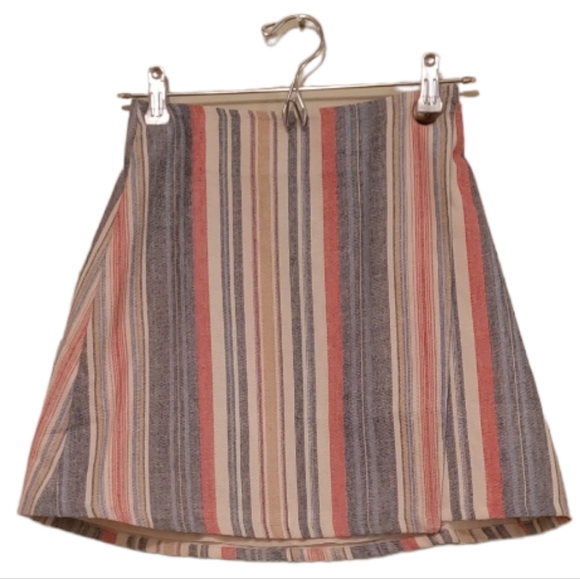 Multi-Coloured Anthropologie Porridge Women's Striped Wrapped Mini Skirt - Picture 1 of 8
